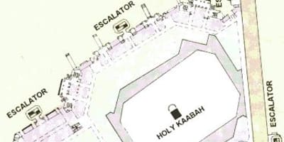 ਨਕਸ਼ਾ ਦੇ Kaaba ਸ਼ਰੀਫ